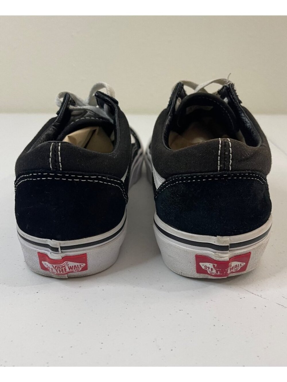 Vans Old Skool Black & White Classic Canvas Sneakers Women 7 Men 5.5 Unisex - Picture 5 of 12